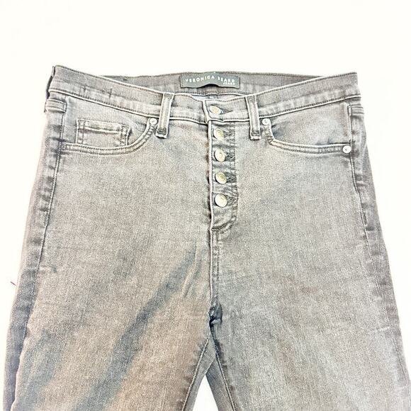 Veronica Beard Debbie 10" Skinny Dark Wash Charcoal Denim Jeans Size 31 - Picture 8 of 10